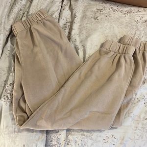 tan sweatpants